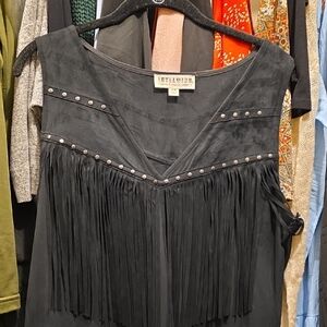 Western Black Fringed Dress by Idyllwind